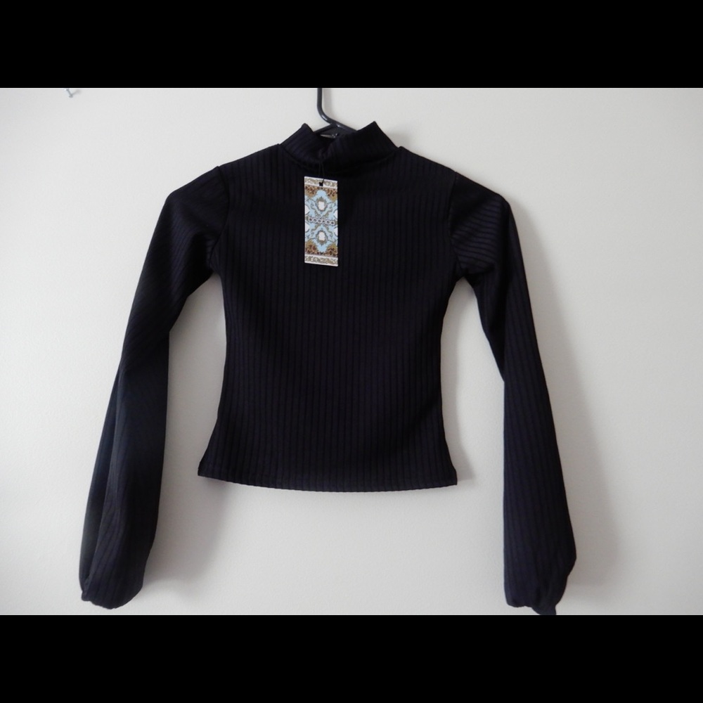 Petite Black turtleneck